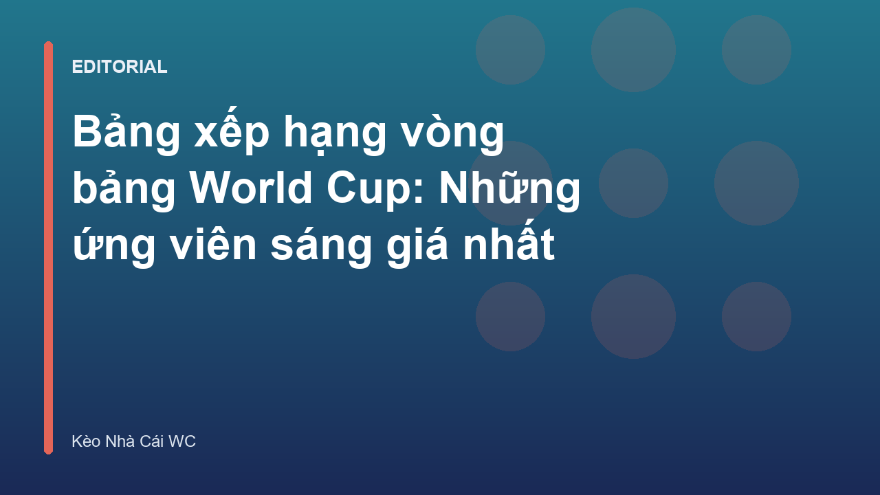 Bảng xếp hạng các đội tuyển tại vòng bảng World Cup