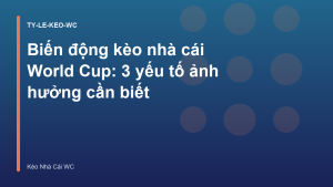 Read more about the article Biến động kèo nhà cái World Cup: 3 yếu tố ảnh hưởng cần biết